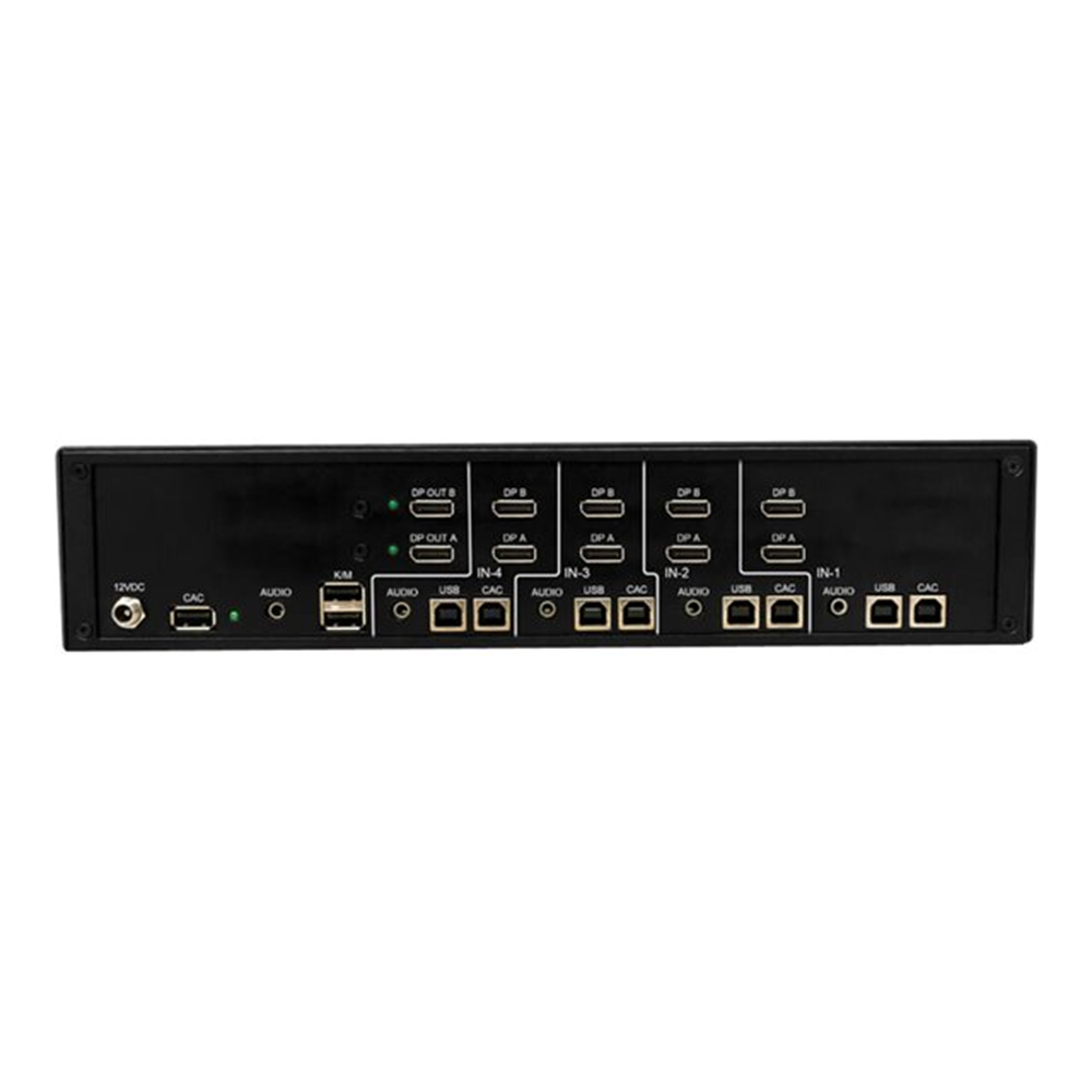 Secure NIAP KVM Switch DP-to-DP 4-Port 4K Audio