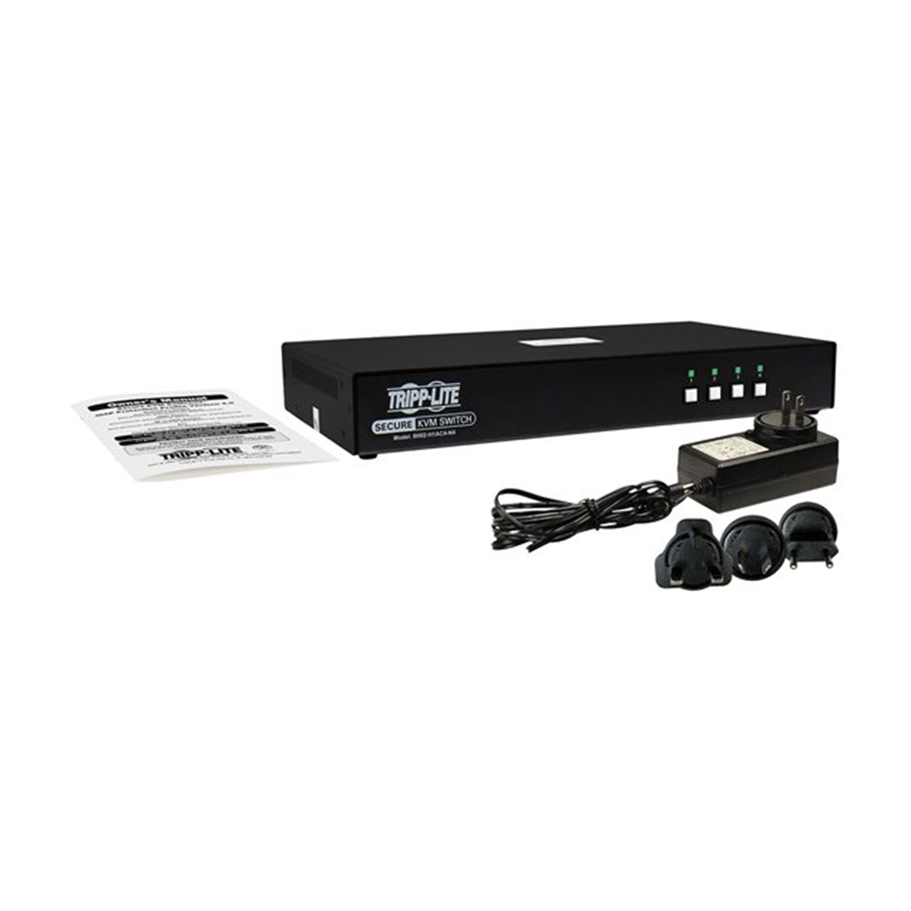 Secure NIAP KVM Switch HDMI to Displayport 4-Port Audio