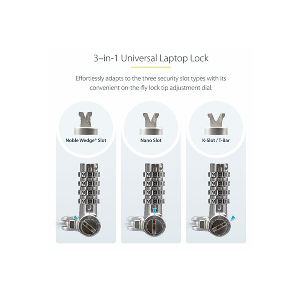 Serialized Laptop Cable Lock 6.6ft (2m)