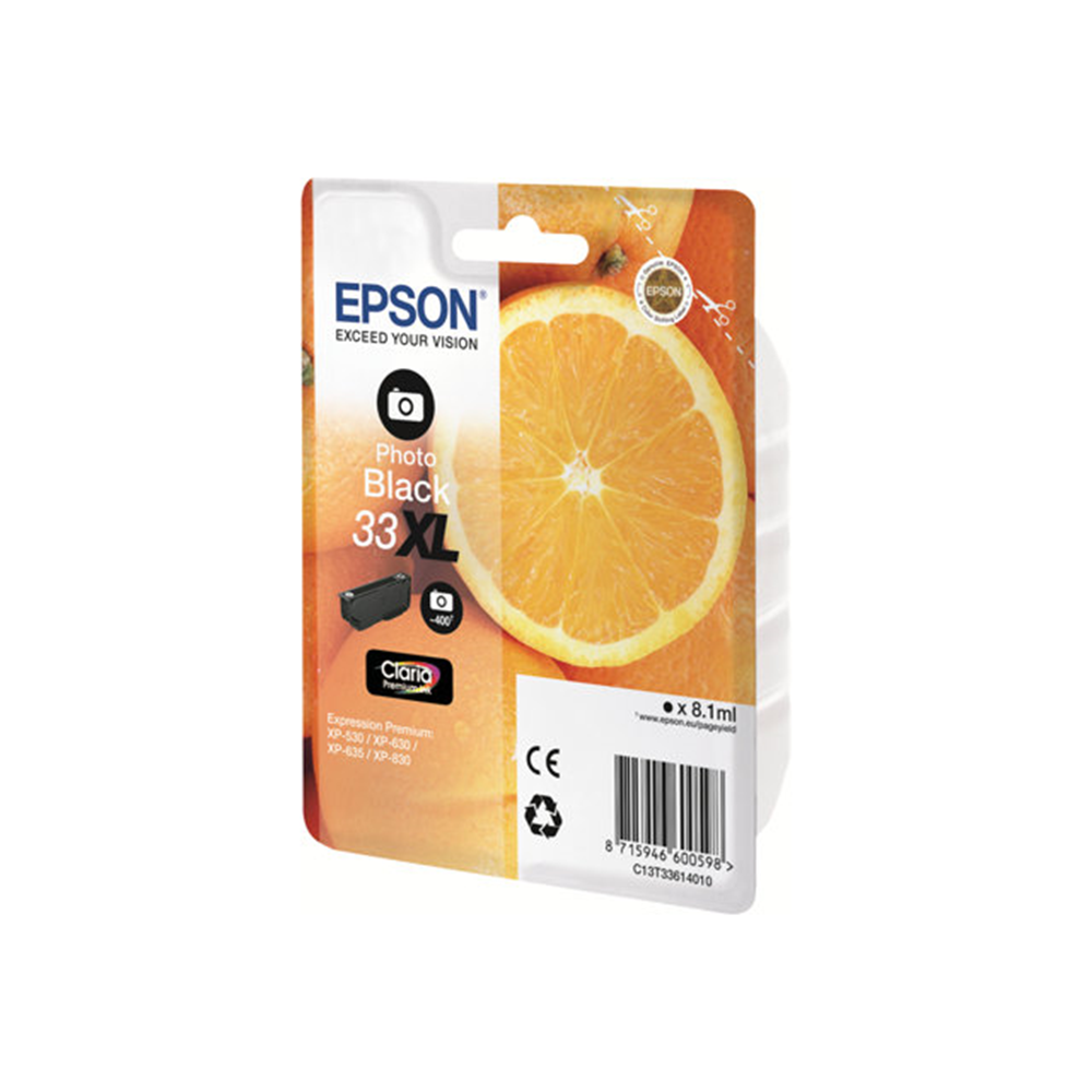 Singlepack Photo Black 33XL Claria Premium Ink