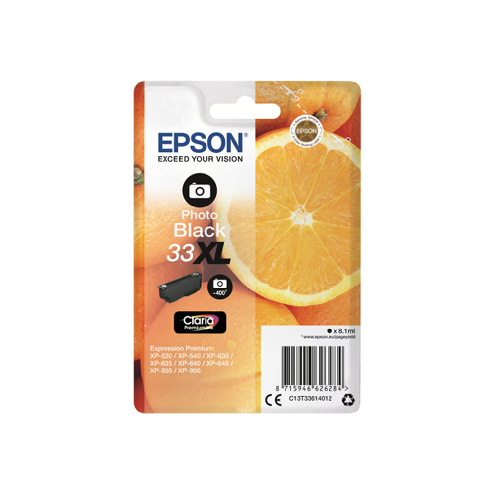 Singlepack Photo Black 33XL Claria Premium Ink
