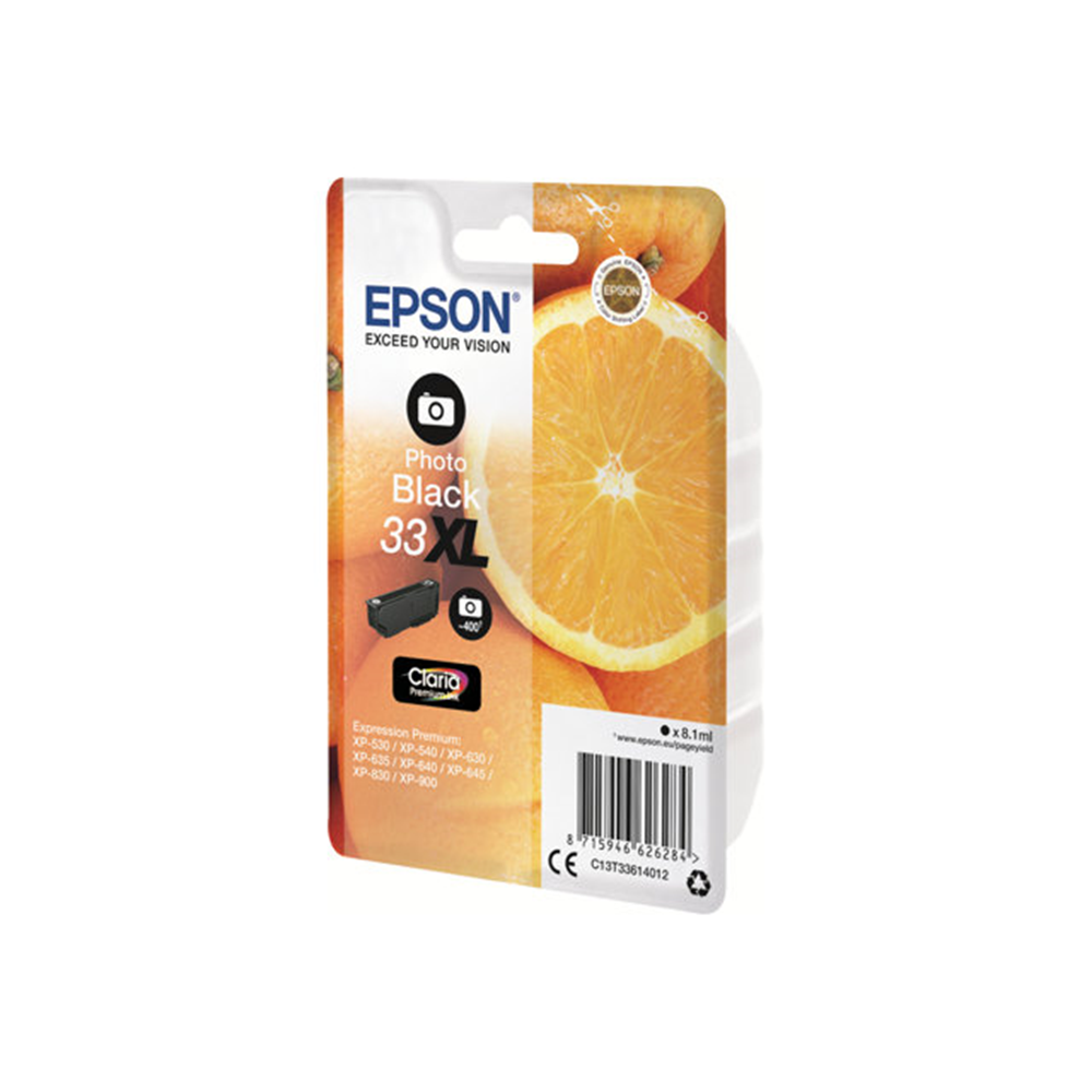 Singlepack Photo Black 33XL Claria Premium Ink