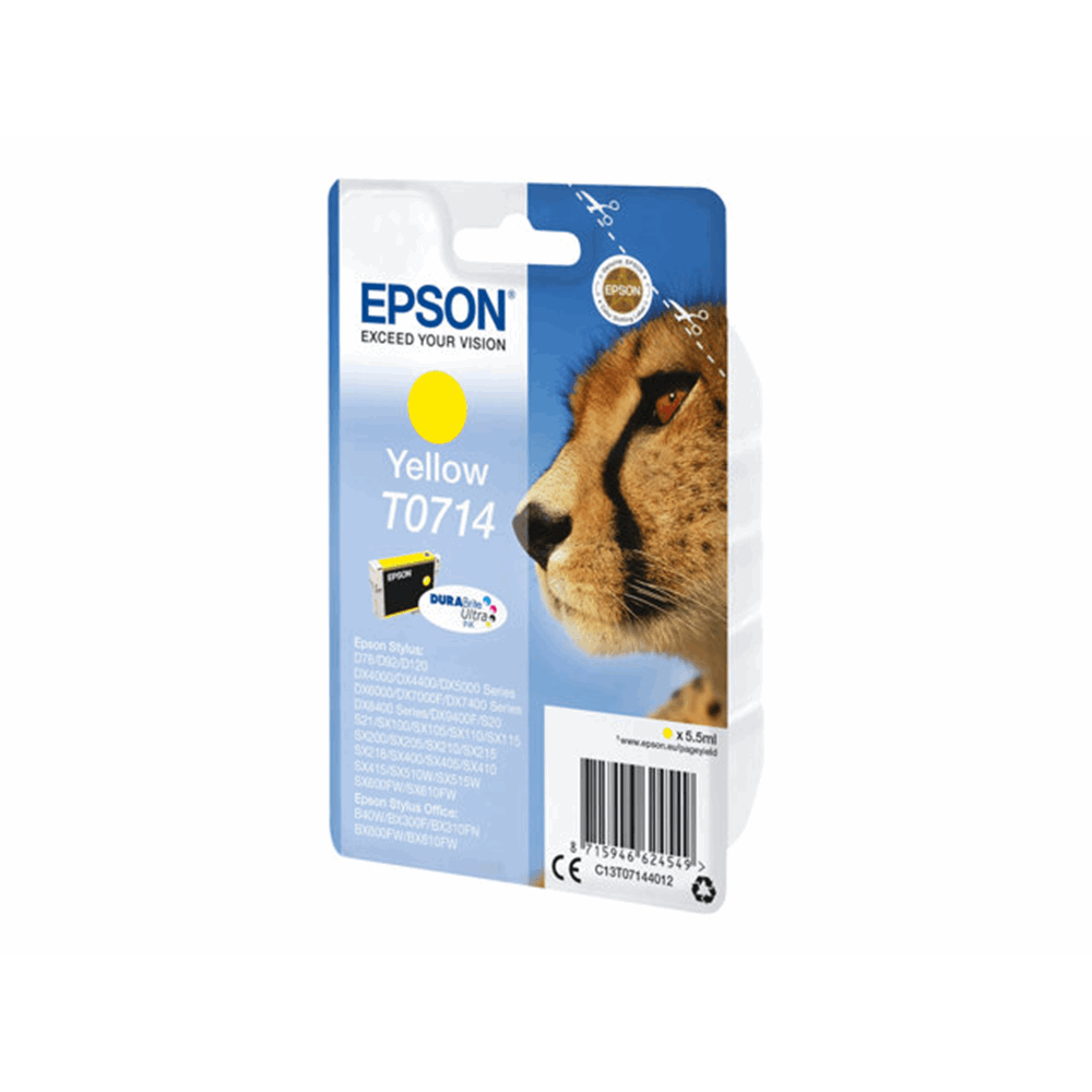 Singlepack Yellow T0714 DURABrite UltraInk