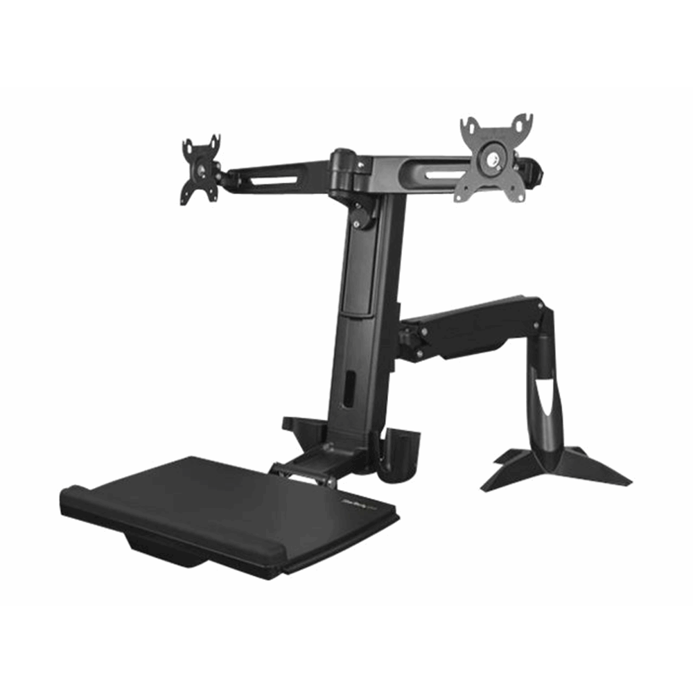 Sit Stand Dual Monitor Arm - Adjustable