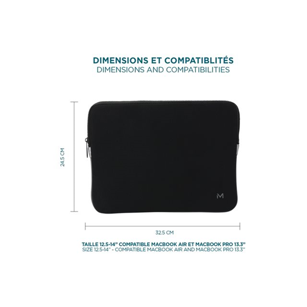 Skin Memory Foam Sleeve 12.5-14i - Black and Grey