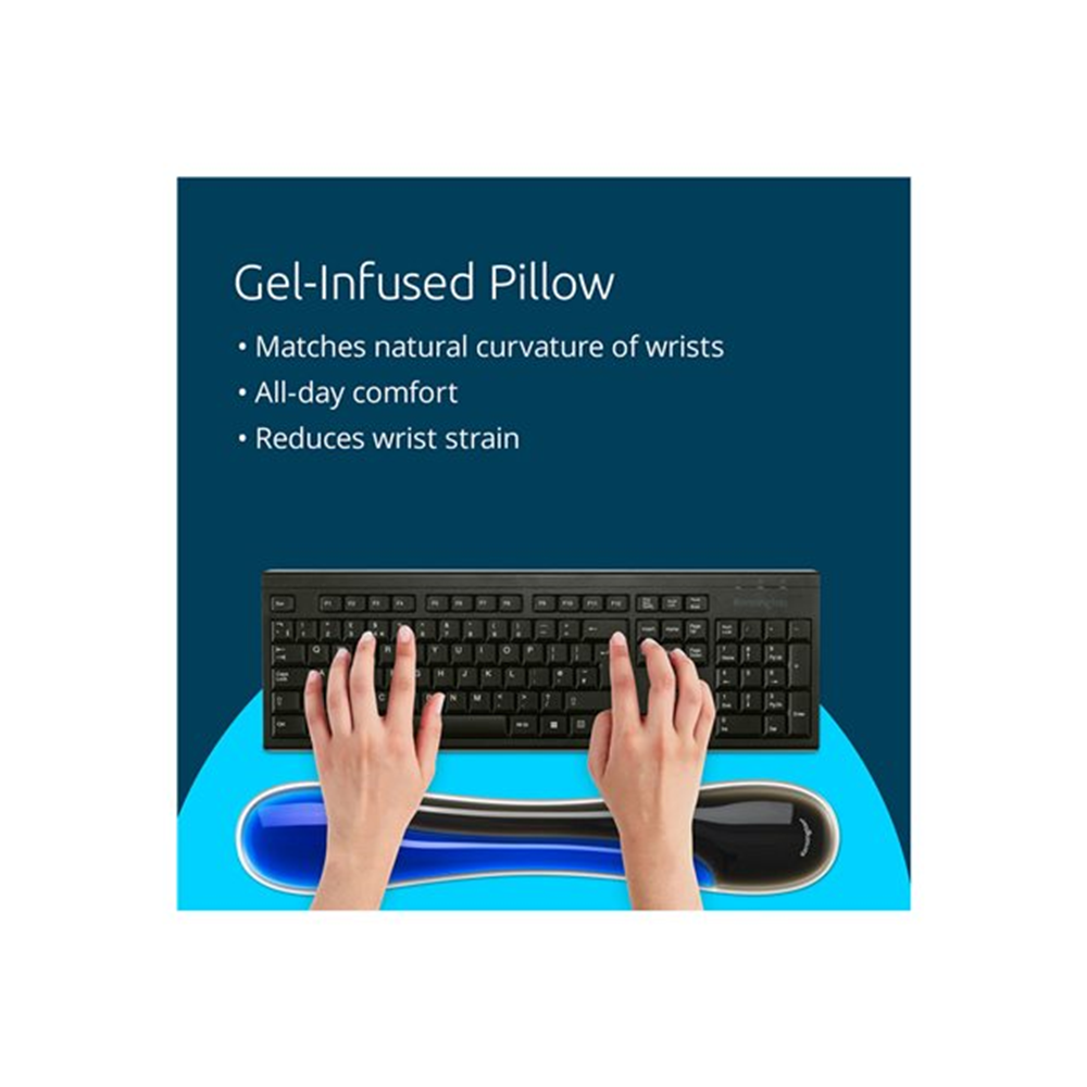 Slim Duo Gel Keyboard Wrist Rest - Blue