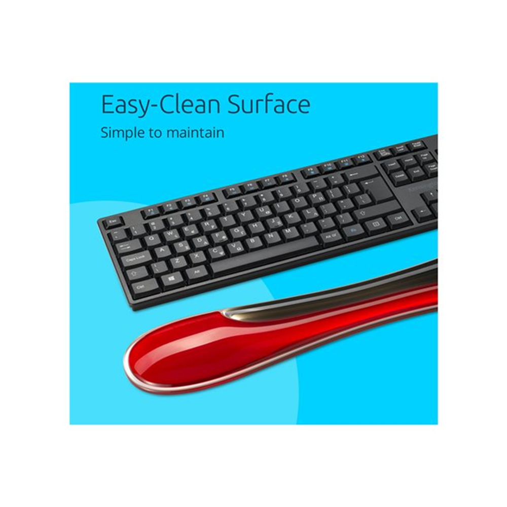Slim Duo Gel Keyboard Wrist Rest - Red