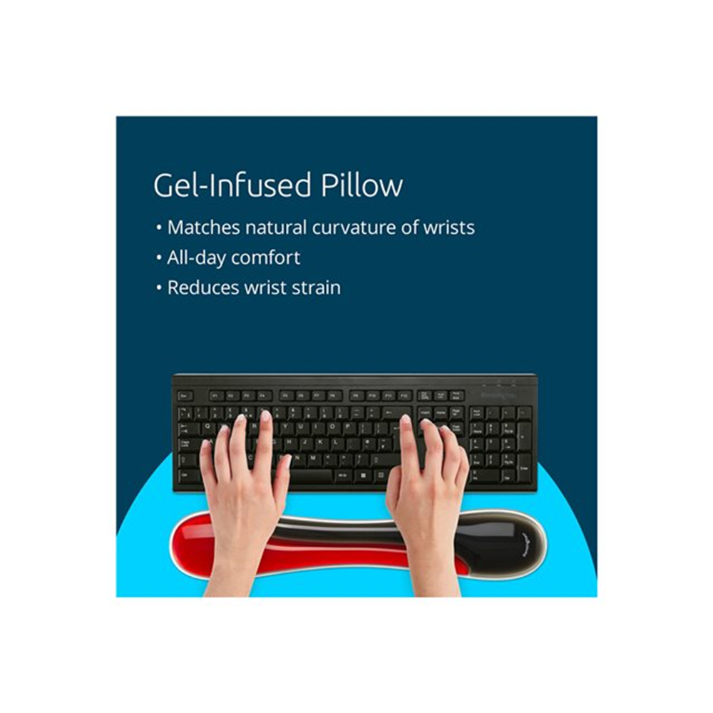 Slim Duo Gel Keyboard Wrist Rest - Red
