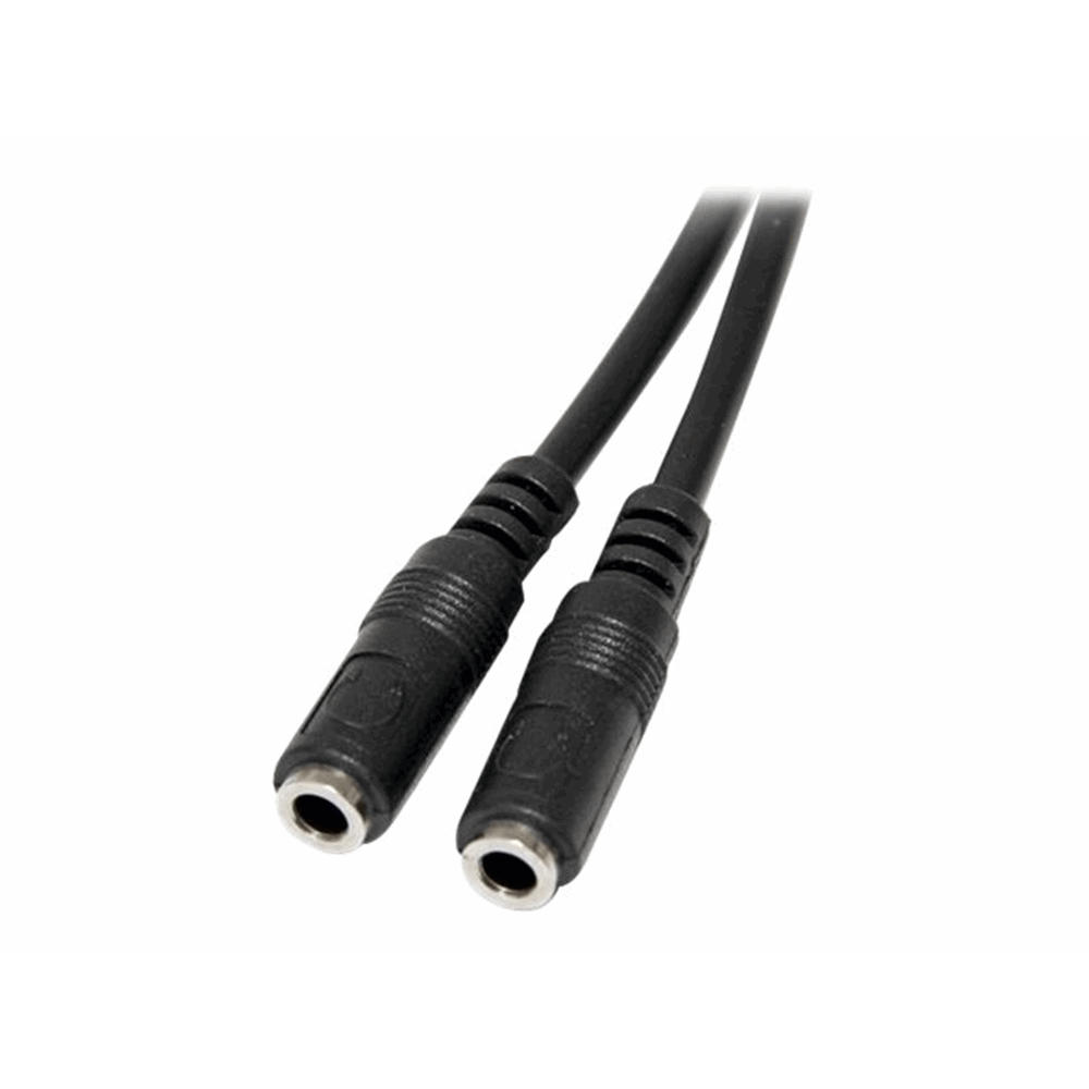 Slim Stereo Y Cable 3.5 to 2x 3.5mm