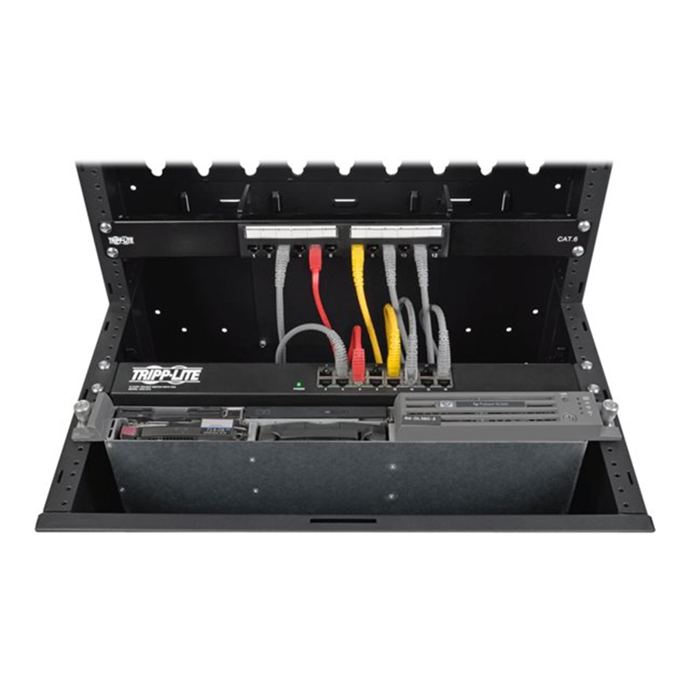 SmartRack 12U Low-Profile Vertical-Mount Wall-Mount Small Server Rack Enclosure