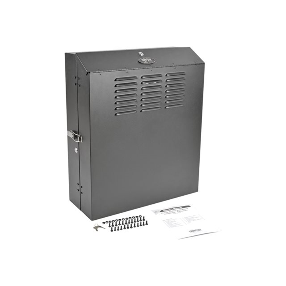 SmartRack 4U Low-Profile Vertical-MountSwitch-Depth Wall-Mount Rack Enclosure Cabinet