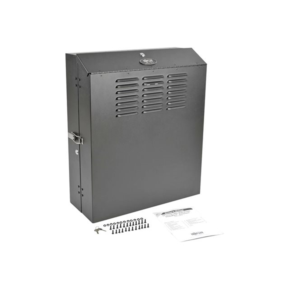 SmartRack 4U Low-Profile Vertical-MountSwitch-Depth Wall-Mount Rack Enclosure Cabinet