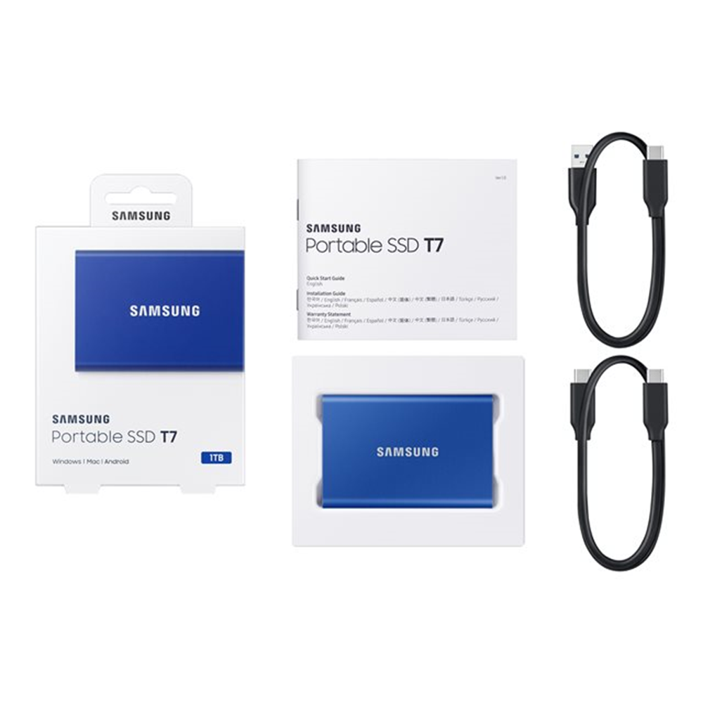 SSD Portable T7 1TB USB 3.2 Gen.2 Blauw(10Gbps)