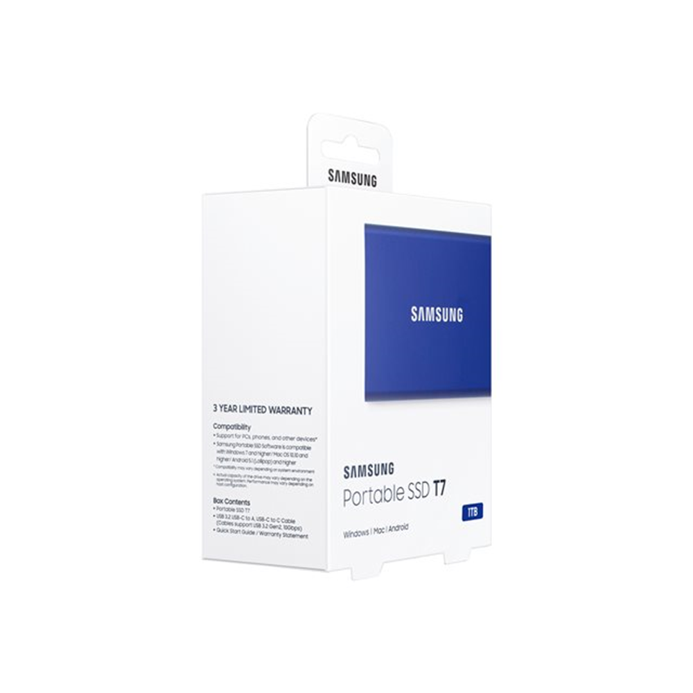SSD Portable T7 1TB USB 3.2 Gen.2 Blauw(10Gbps)