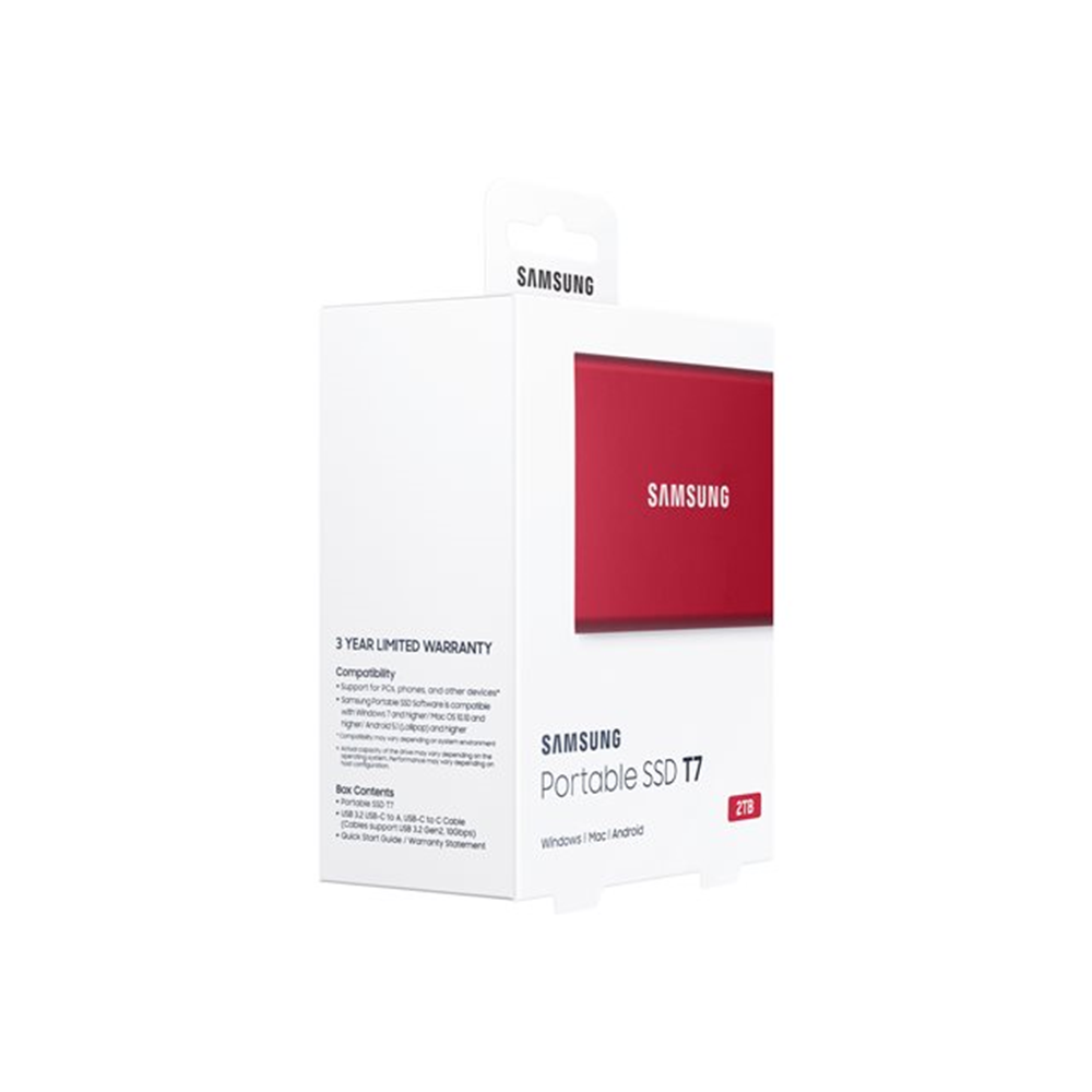 SSD Portable T7 2TB USB 3.2 Gen.2 Rood (10Gbps)