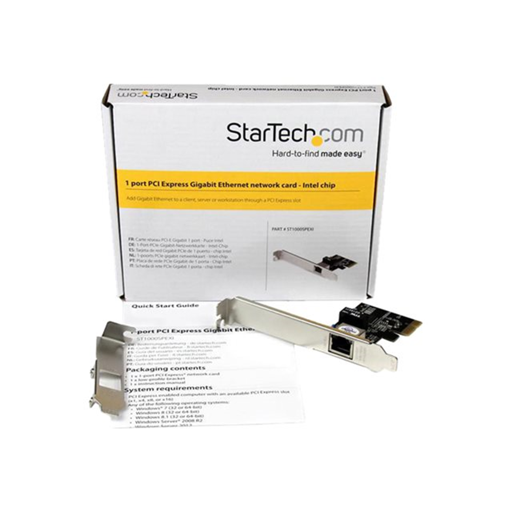 StarTech.com 1 poorts PCI Express gigabit ethernet netwerkkaart - Intel 1210 NIC - single port PCIe netwerk adapter kaart met Intel chip StarTech.com 1 poorts PCI Express gigabit ethernet netwerkkaart - Intel 1210 NIC - single port PCIe netwerk adapter kaart met Intel chip