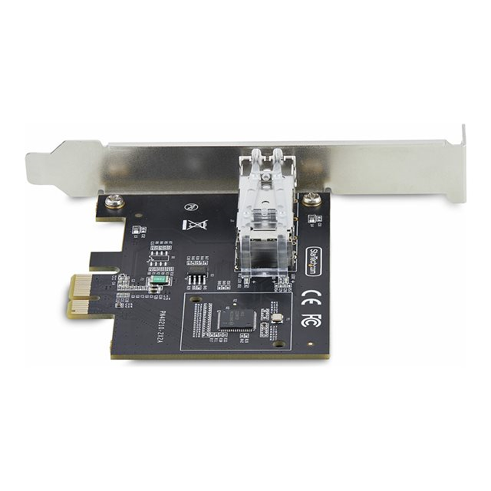 StarTech.com 1-Port GbE SFP Network Card, PCIe 2.1 x1, Intel I210-IS, 1GbE Controller, 1000BASE Copper/Fiber Optic, Single-Port Gigabit Ethernet NIC, Desktop/Server Backplanes - Windows and Linux Compatible (P011GI-NETWORK-CARD)