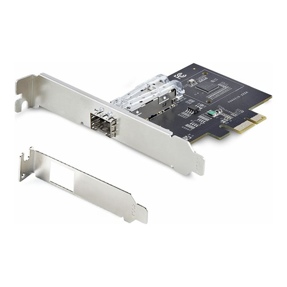 StarTech.com 1-Port GbE SFP Network Card, PCIe 2.1 x1, Intel I210-IS, 1GbE Controller, 1000BASE Copper/Fiber Optic, Single-Port Gigabit Ethernet NIC, Desktop/Server Backplanes - Windows and Linux Compatible (P011GI-NETWORK-CARD)