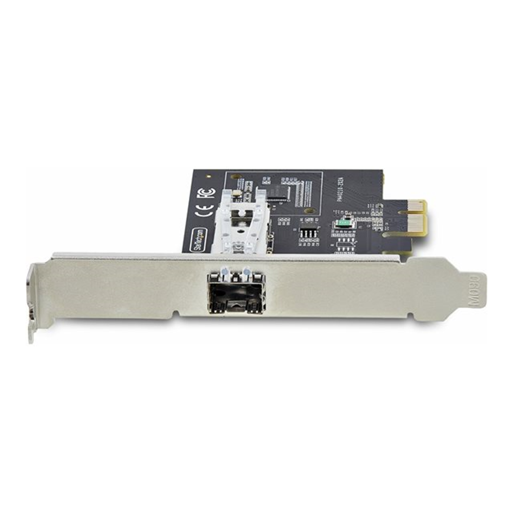 StarTech.com 1-Port GbE SFP Network Card, PCIe 2.1 x1, Intel I210-IS, 1GbE Controller, 1000BASE Copper/Fiber Optic, Single-Port Gigabit Ethernet NIC, Desktop/Server Backplanes - Windows and Linux Compatible (P011GI-NETWORK-CARD)
