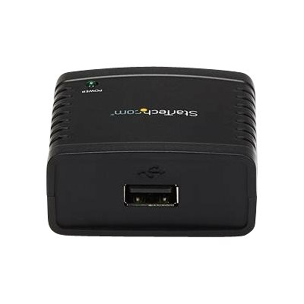 StarTech.com 10/100 Mbit/s Ethernet naar USB 2.0 netwerk LPR Printserver - USB print server met 10Base-T/100Base-TX Auto-sensing