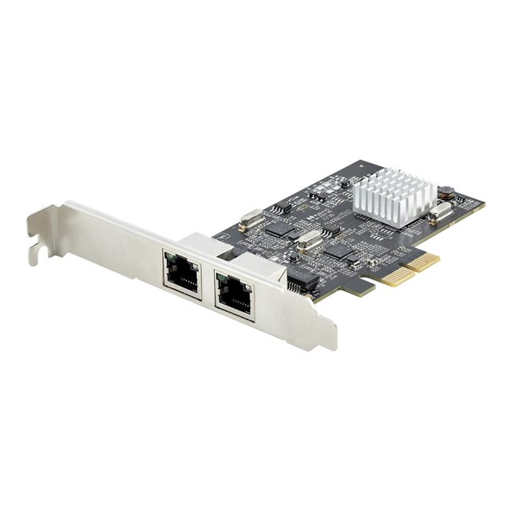 StarTech.com 2-Port 2.5Gbps NBASE-T PCIe Network Card, Intel I225-V, Dual-Port Computer Network Card, Multi-Gigabit NIC, PCI Express Server LAN Card, Desktop Ethernet Interface