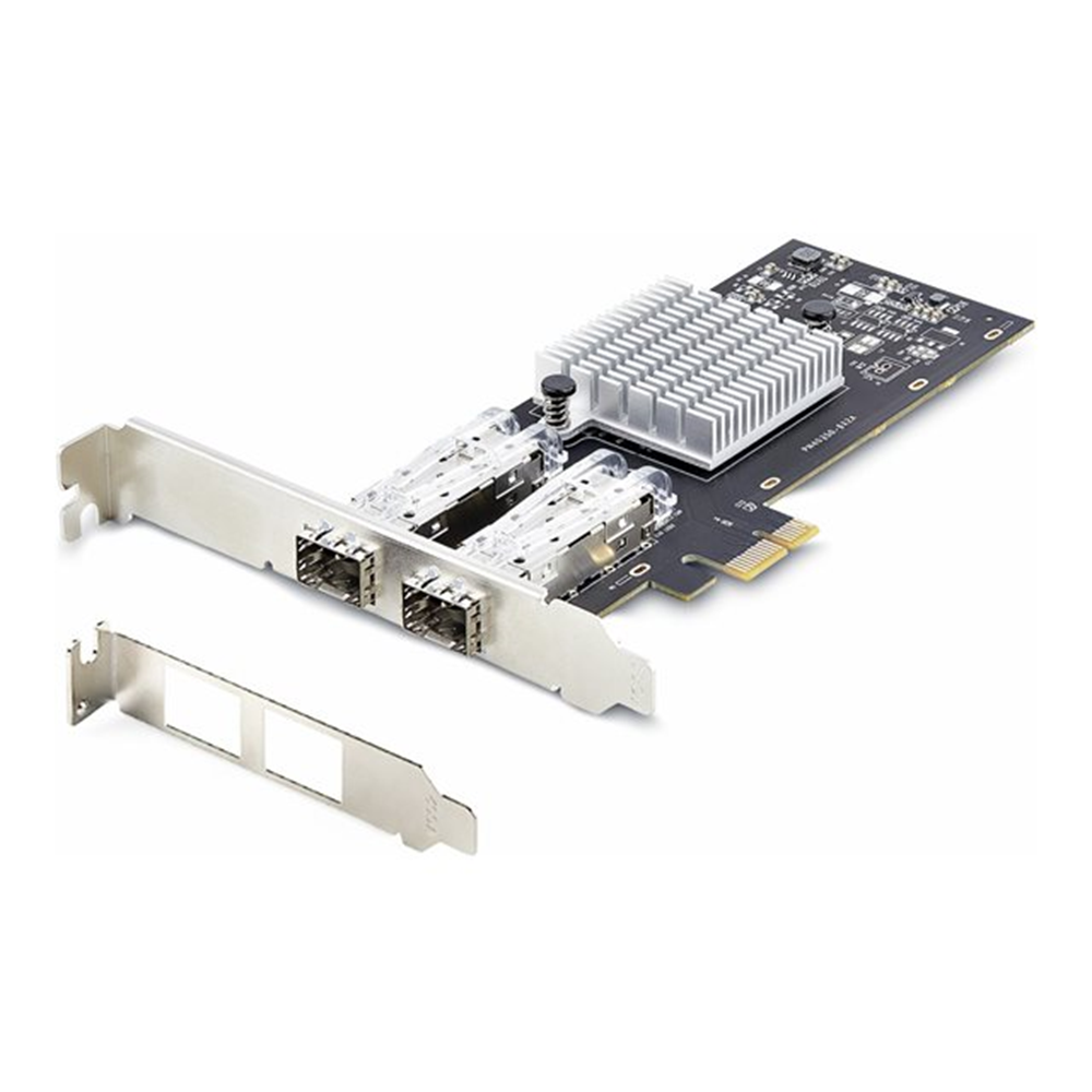 StarTech.com 2-Port GbE SFP Network Card, PCIe 2.0 x1, Intel I350-AM2 2x 1GbE Controller, 1000BASE Copper/Fiber Optic, Dual-Port Gigabit Ethernet NIC, Desktop/Server Backplanes - Windows and Linux Compatible (P021GI-NETWORK-CARD)