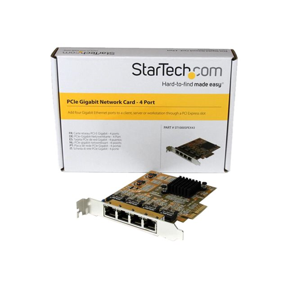 StarTech.com 4-Poort PCI Express gigabit netwerk adapter kaart - Quad Port PCIe Gigabit NIC