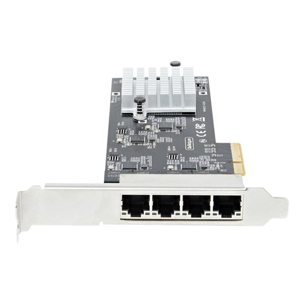 StarTech.com 4-Port 2.5Gbps NBASE-T PCIe Network Card, Intel I225-V Chip, Quad Port Computer Network Card, Multi-Gigabit NIC, PCI Express Server LAN Card, Desktop Ethernet Interface Card, PCI Express 2.0 (PR42GI-NETWORK-CARD)