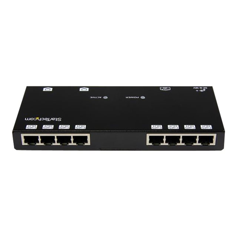 StarTech.com 492 ft. (150 m) VGA Over Cat5 Extender - VGA Extender - 8 Port Repeater - Cat5 - Video Over Ethernet (ST1218T)