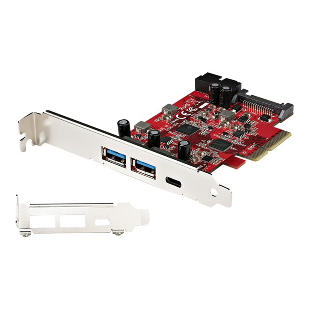 StarTech.com 5-Port USB PCIe Kaart - 10Gbps USB 3.1 Gen 2 PCIe Kaart met 1x USB-C & 2x USB-A - 1x Interne Dual Port IDC Header (2x USB 5Gbps) - USB-C PCI Express Controller Kaart (PEXUSB312A1C1H)