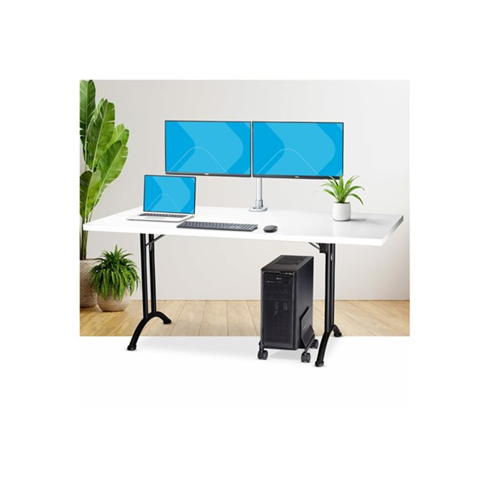 StarTech.com Computer Tower Cart Rolling CPU Caddy w/ Wheels, Adjustable