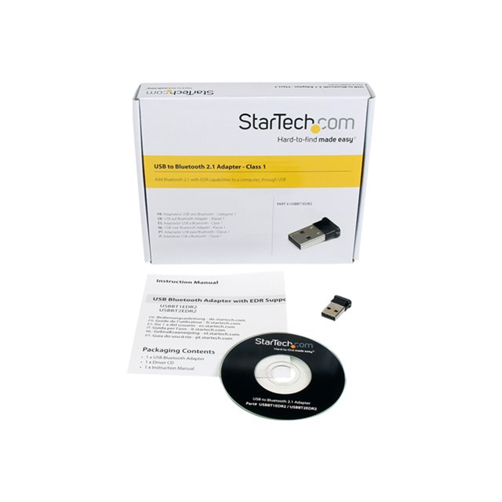 StarTech.com Mini USB Bluetooth 2.1 Adapter - Klasse 1 EDR Draadloos Netwerkadapter