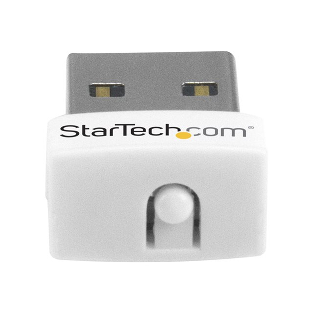 StarTech.com USB 150Mbps Mini Wireless N Network Adapter - 802.11n/g 1T1R USB WiFi Adapter - White USB Wireless Adapter - Wireless NIC (USB150WN1X1W)