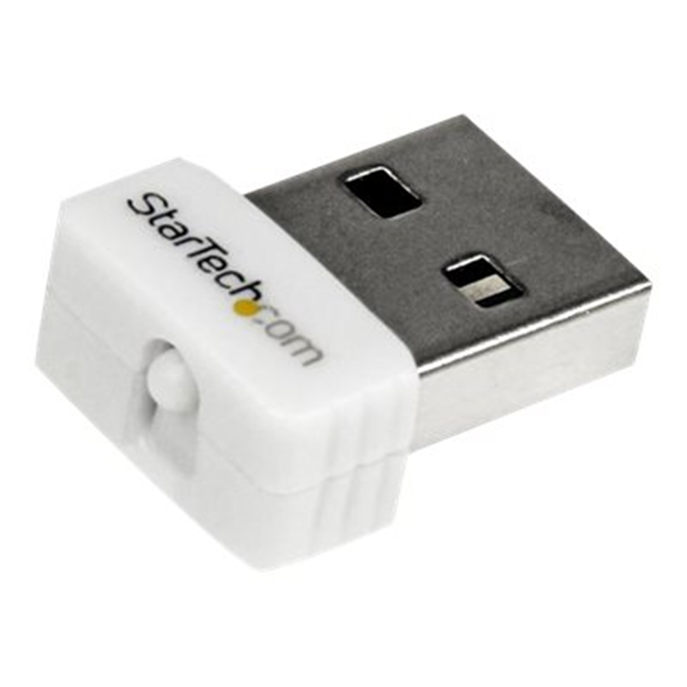 StarTech.com USB 150Mbps Mini Wireless N Network Adapter - 802.11n/g 1T1R USB WiFi Adapter - White USB Wireless Adapter - Wireless NIC (USB150WN1X1W)