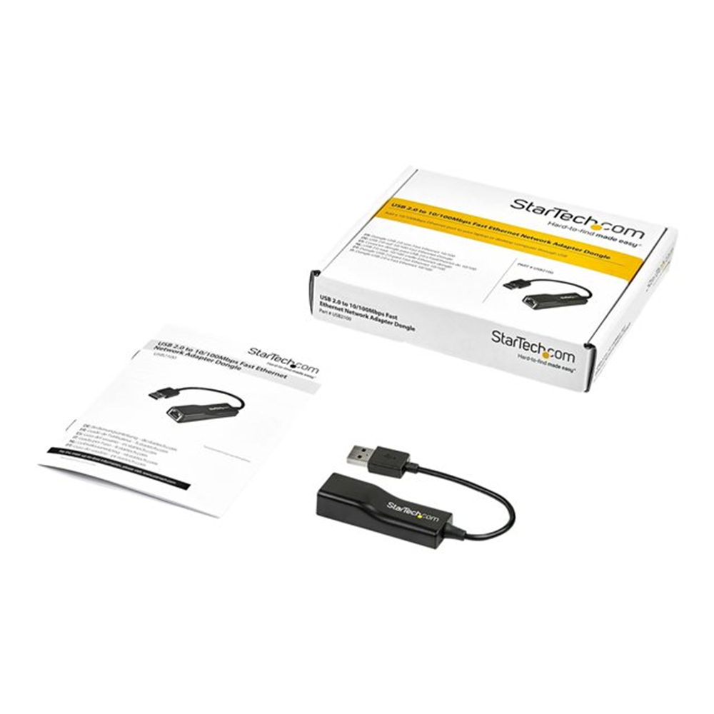 StarTech.com USB 2.0 naar 10/100 Mbps Ethernet-netwerkadapter dongle StarTech.com USB 2.0 naar 10/100 Mbps Ethernet-netwerkadapter dongle