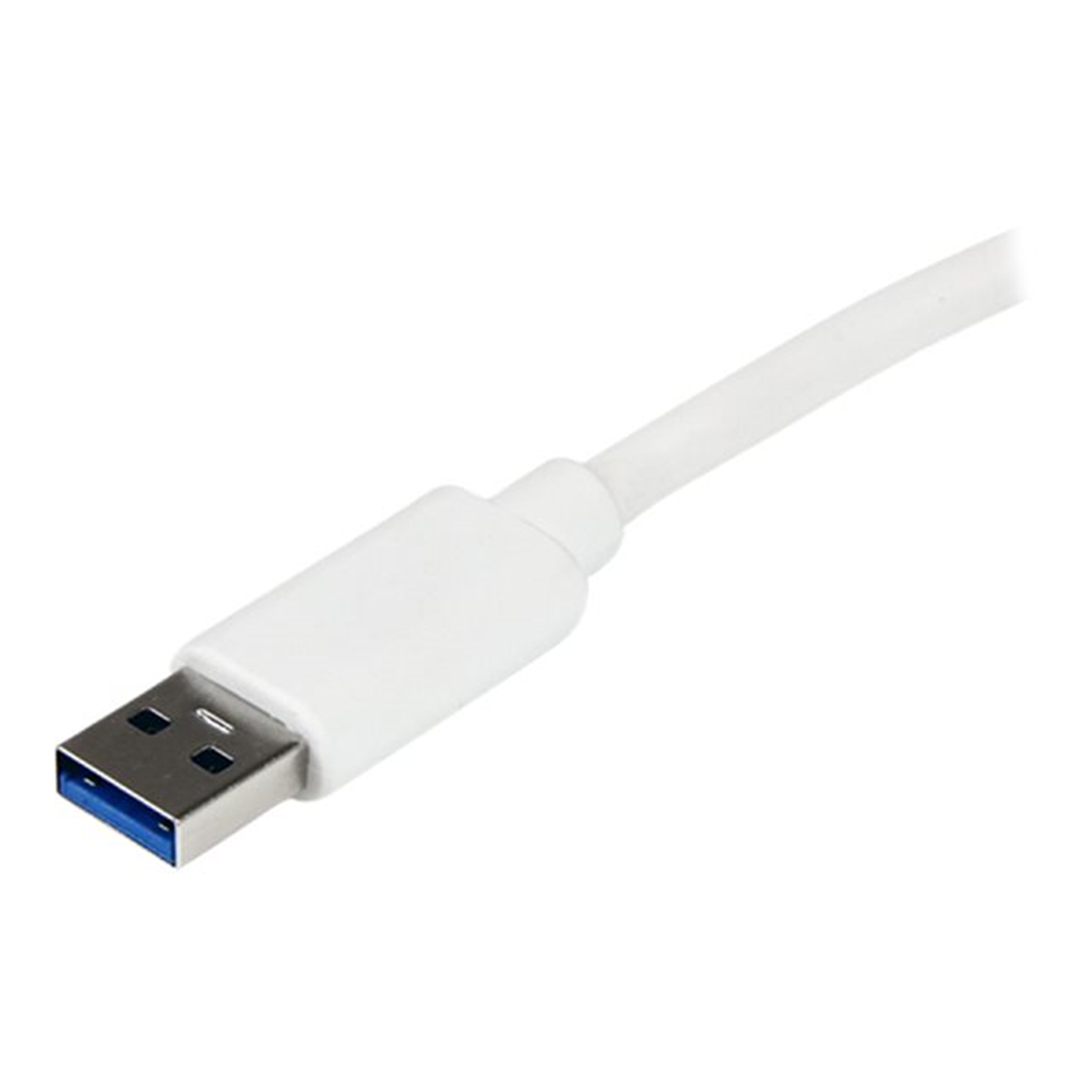 StarTech.com USB 3.0 naar gigabit Ethernet-adapter NIC met USB-poort - wit StarTech.com USB 3.0 naar gigabit Ethernet-adapter NIC met USB-poort - wit