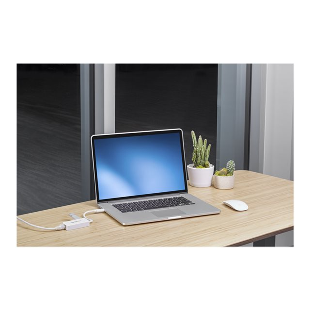 StarTech.com USB 3.0 naar gigabit Ethernet-adapter NIC met USB-poort - wit StarTech.com USB 3.0 naar gigabit Ethernet-adapter NIC met USB-poort - wit