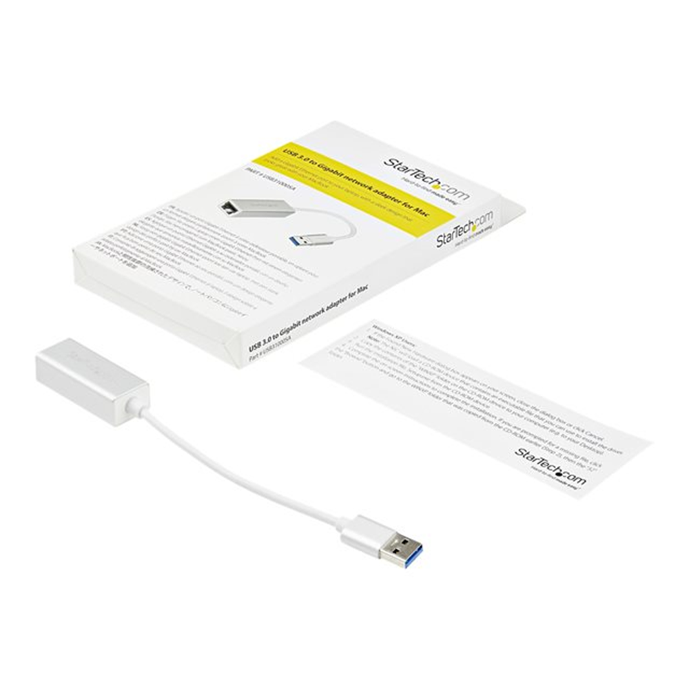 StarTech.com USB 3.0 naar gigabit ethernet netwerkadapter - zilver - strak aluminium design, ideaal voor MacBook, Chromebook of tablet