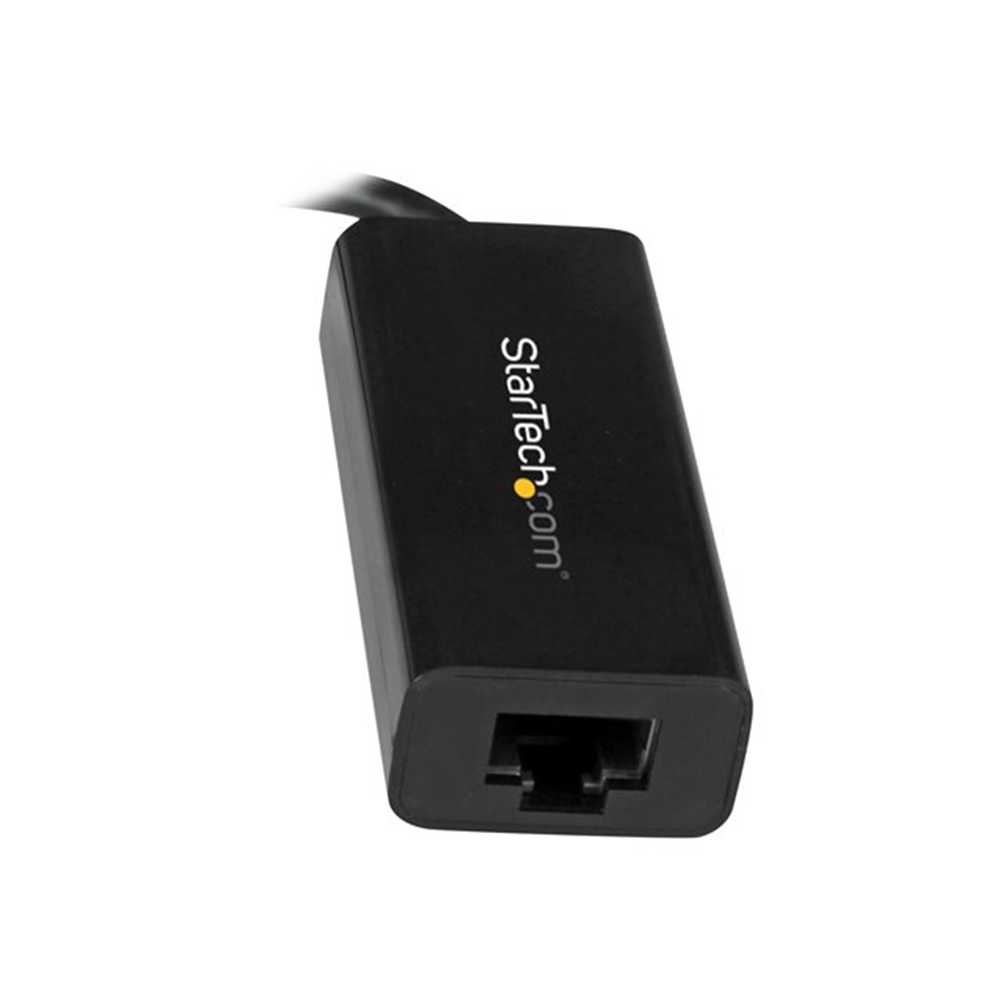 StarTech.com USB C to Gigabit Ethernet Adapter - Black - USB 3.1 to RJ45 LAN Network Adapter - USB Type C to Ethernet (US1GC30B)