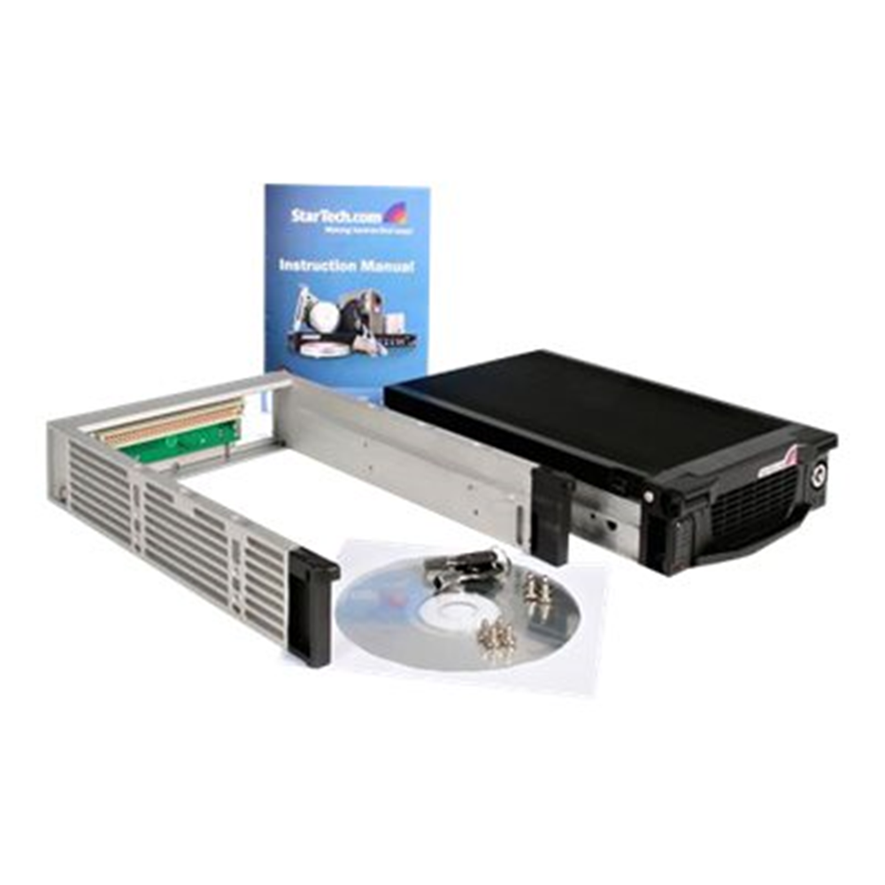 StarTech.com Zwarte Aluminum 5,25 inch Professionele SATA Harde Schijf Mobile Rack Lade StarTech.com Zwarte Aluminum 5,25 inch Professionele SATA Harde Schijf Mobile Rack Lade
