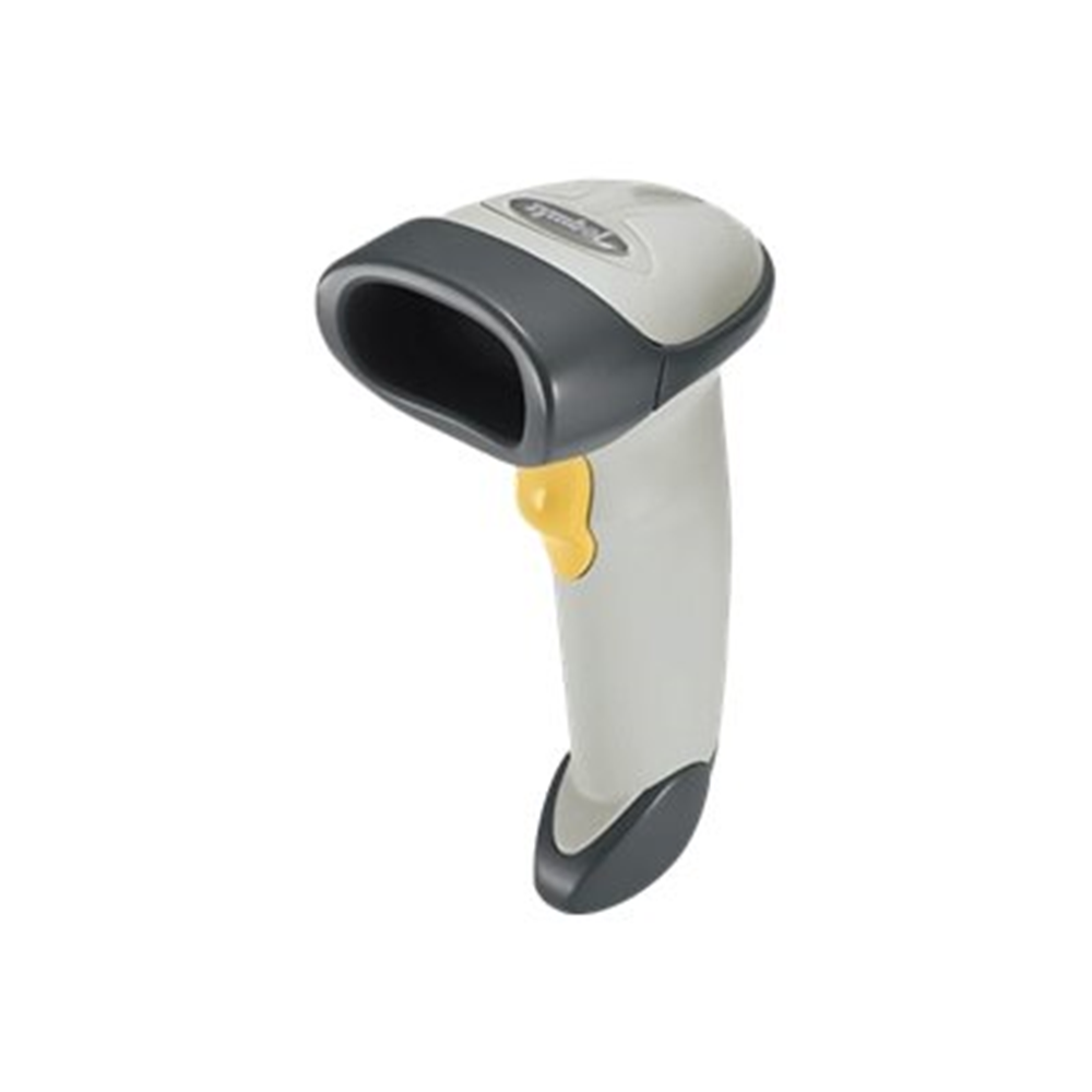 Symbol LS2208 1D laser barcode scanner white USB cable + hands free stand