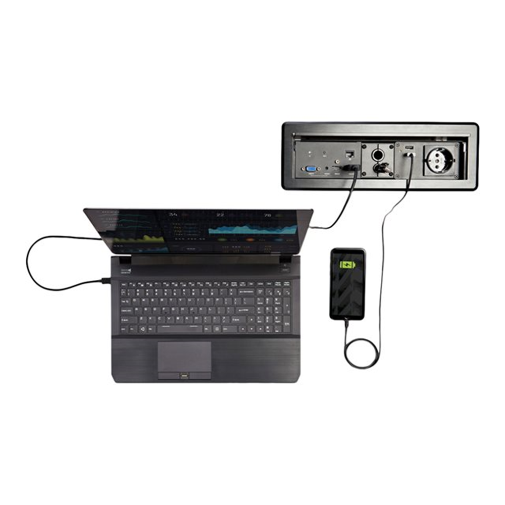 Table Box with A/V and Power