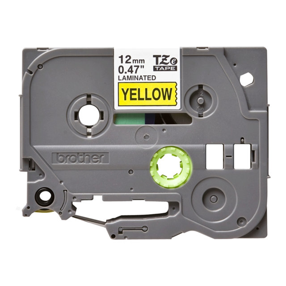 Tape/12mm black on yellow f P-Touch TZE