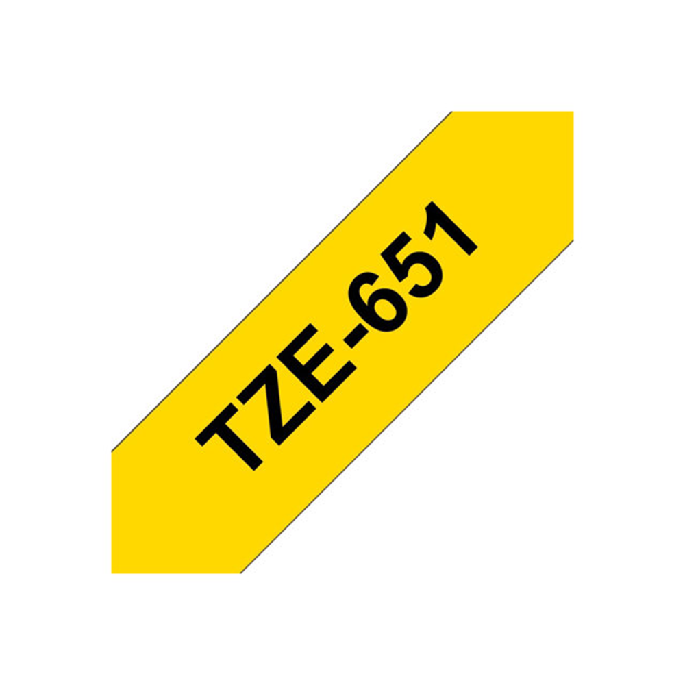 Tape/24mm black on yellow f P-Touch TZE
