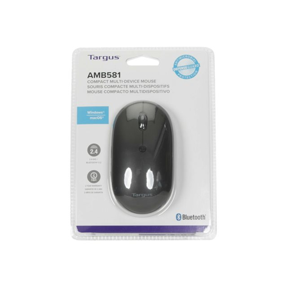 Targus Antimicrobial Compact Dual Mode Wireless Optical Mouse