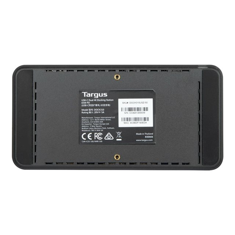 Targus USB-C Dual 4K dock with 65PD