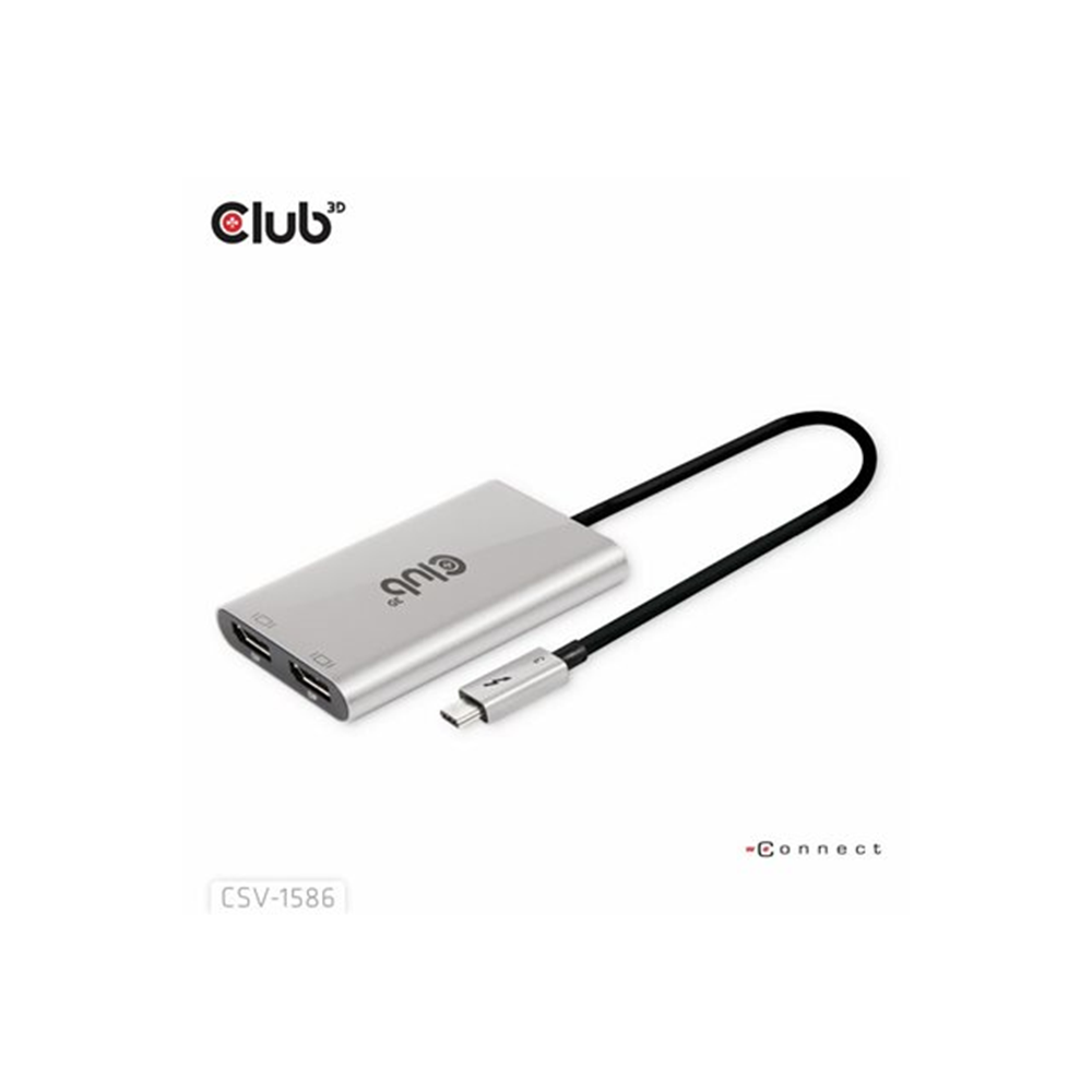 THUNDERBOLT# 3 TO DUAL DISPLAYPORT# 4K60HZ ADAPTER