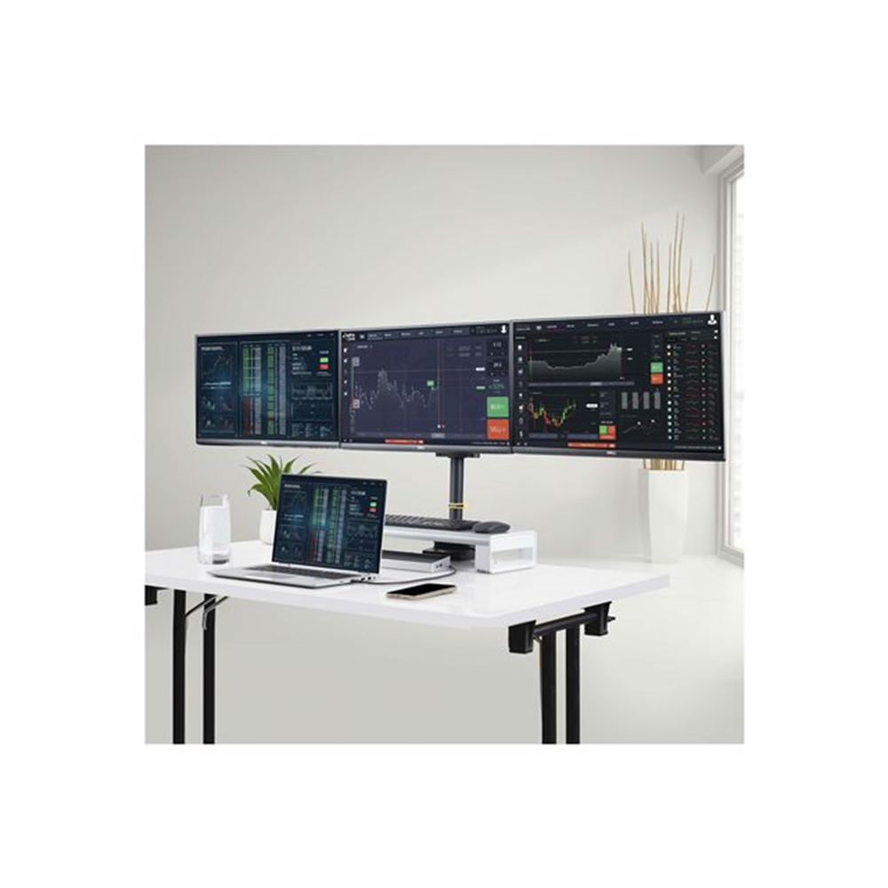 Triple Monitor Desk Mount 27in Screens