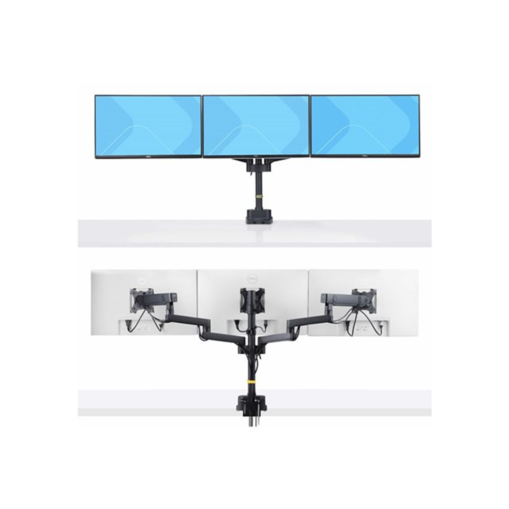 Triple Monitor Desk Mount 27in Screens