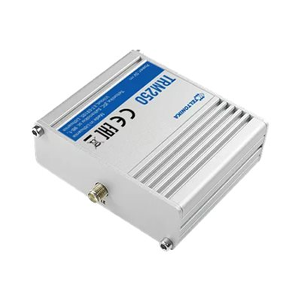 TRM250 is an industrial grade cellular modem with multiple LPWAN connectivity options. It features NB-IoT LTE Cat-M1 and is backward compatible with EGPRS TRM250 is an industrial grade cellular modem with multiple LPWAN connectivity options. It features NB-IoT LTE Cat-M1 and is backward compatible with EGPRS